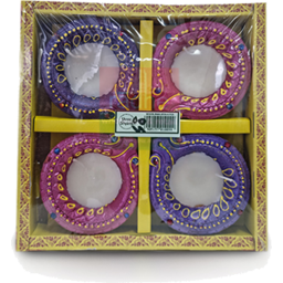Diwali Diya White Wax 4pcs No - 12