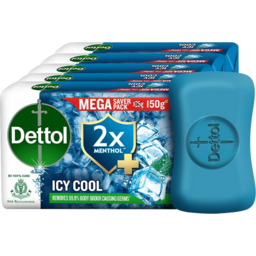 Dettol Icy Cool Soap 150 X 4