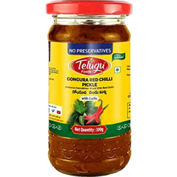 Telugu Pickle - Gongura Red Chilli with garlic