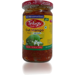 Telugu Pickle - Cut Mango With Garlic