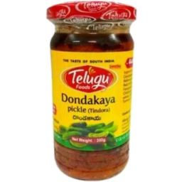 Telugu Pickle - Dondakaya With Garlic