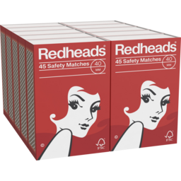 Redheads Safety Matches 45 X 10 Pack