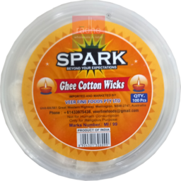 Spark Ghee Cotton Wicks 100pcs