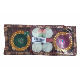 Diwali Diya with Wax Candle 2pcs No - 25