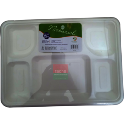 Sugarcane 5 Compartment Plates 25pc