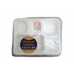 M & M 5 Comp Meal Tray Deep 25pc