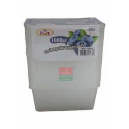 Plastic Containers Rectangular Pcs With Lid