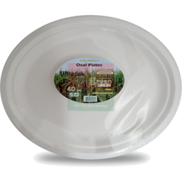 Sugarcane Oval Plates - 40pcs