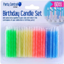 Candles Birthday Set 6cm 60pk