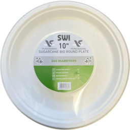 Sugarcane 10'' Round Plate 50pcs