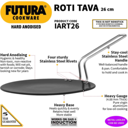 Futura Hard Anodised Roti Tava 26cm Induction