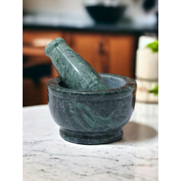 Green Mortar Pestle 10 X 10cm