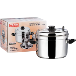 Vinod Multi Stainless Steel Pot Idli & Dhokla 4 Plates