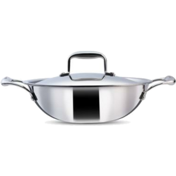Wonder Chef Nigella Stainless Steel 3 Ply Kadhai - 24cm