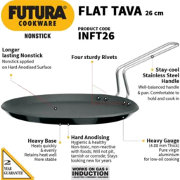 Futura Nonstick Flat Tava (​Griddle) 26cm