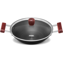 Futura Hard Anodised Deep Fry Pan Glass Lid