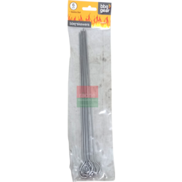 BBQ Stainless Steel Skewers- 6pcs