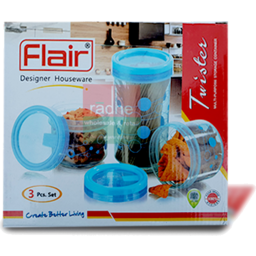 Flair Twister Container 3pc Set