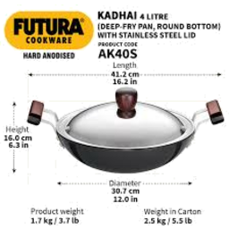 Futura Deep Fry Pan with Lid