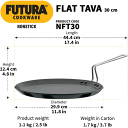 Futura Nonstick Flat Tava 30cm Induction