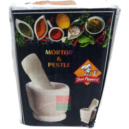 White Mortar Pestle 10 X 10cm