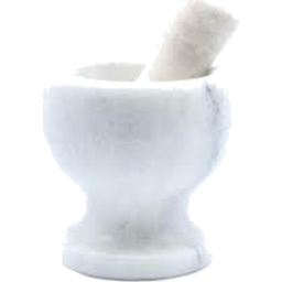 White Mortar Pestle 12.​5 X 12.​5cm