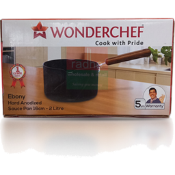 Wonder Chef Ebony Hard Anodized Sauce Pan 16cm