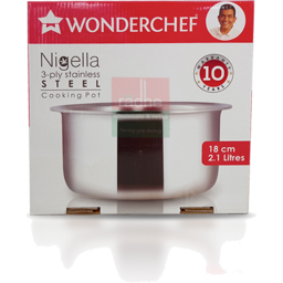 Wonder Chef Nigella Stailnless Steel Cooking Pot Triply 18cm