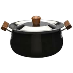 Wonderchef Ebony Hard Anodized Handi 21cm3.​5Ltr