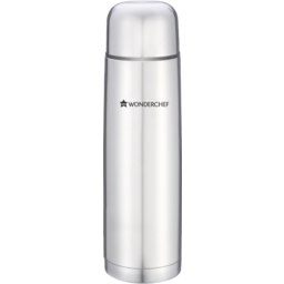 Wonderchef Hot Bot Stainless Steel Water Bottle Vacuum Flask, (​Silver)