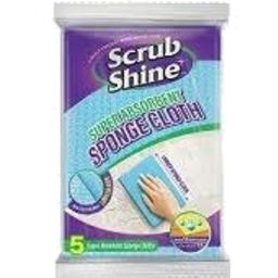 Scrub Shine Sponge Cloth 5pcs