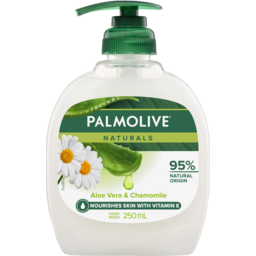 Palmolive Naturals Liquid Hand Wash, Aloe Vera & Chamomile, Pump