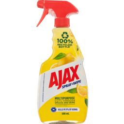 Ajax Spray N' Wipe Multi-Purpose Cleaner Trigger, Antibacterial Disinfectant, Lemon Citrus
